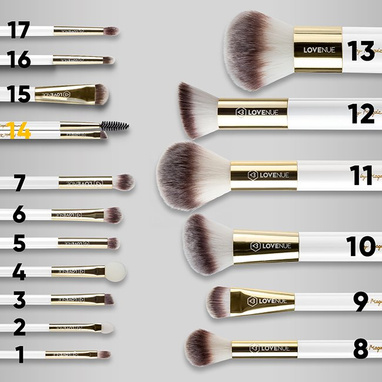 Eyebrow comb and brush No 14