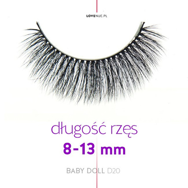 LOVENUE – Jedwabne rzęsy w pasku – Nr 6 Baby doll