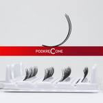 Fake individual curled eyelashes without knott, thickness 20 hairs, MIX Lovenue by Magda Pieczonka (mix)