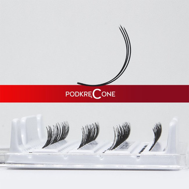 Fake individual curled eyelashes without knott, thickness 20 hairs, MIX Lovenue by Magda Pieczonka (mix)