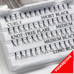 Fake individual curled eyelashes without knott, thickness 20 hairs, MIX Lovenue by Magda Pieczonka (mix)