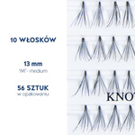 Fake individual eyelashes without knott, thickness 10 hairs, lenght 13 mm Lovenue by Magda Pieczonka (M)